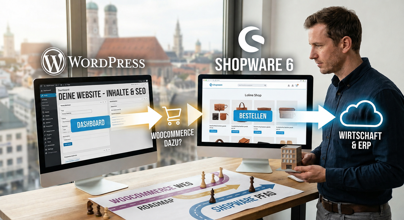 wordpress-woocommerce-oder-shopware-separat